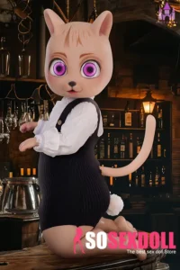 92cm 3ft Silicone Petite Breast Bear Fluffy Ears Sex Doll