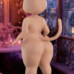 92cm 3ft Silicone Petite Breast Bear Fluffy Ears Sex Doll