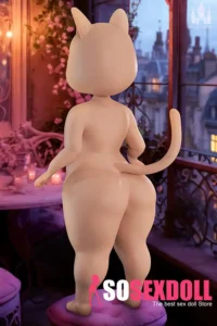 92cm 3ft Silicone Petite Breast Bear Fluffy Ears Sex Doll
