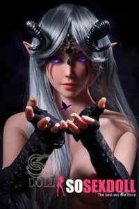 150cm 4ft9 Fantasy Demon Girl Sex Dolls Elf Horned Realistic Love Dolls E Cup