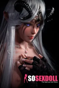 150cm 4ft9 Fantasy Demon Girl Sex Dolls Elf Horned Realistic Love Dolls E Cup