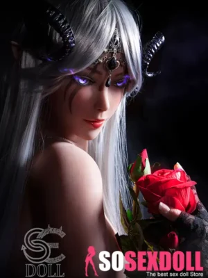 150cm 4ft9 Fantasy Demon Girl Sex Dolls Elf Horned Realistic Love Dolls E Cup