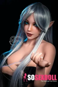 150cm 4ft9 Silver Haired Seductive Sex Dolls E Cup