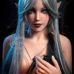 150cm 4ft9 Silver Haired Seductive Sex Dolls E Cup