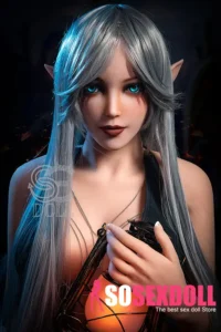 150cm 4ft9 Silver Haired Seductive Sex Dolls E Cup