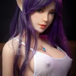 151 cm, 5 stóp, fioletowe, elfickie lalki erotyczne z tworzywa TPE, miseczka E