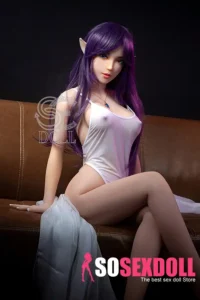 151cm 5ft Purple Haired Elf TPE Sex Dolls E Cup