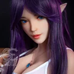 151cm 5ft Purple Haired Elf TPE Sex Dolls E Cup