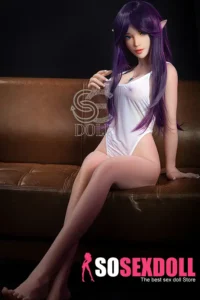 151cm 5ft Purple Haired Elf TPE Sex Dolls E Cup