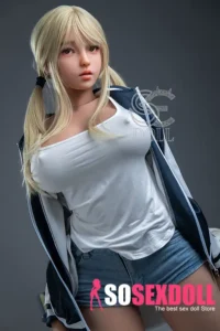 151cm 5ft1 Blonde Cute Sexy TPE Sex Dolls H Cup