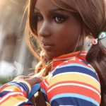 157cm 5ft2 Silicone Massive Boobs Sexy Lips Ebony Sex Doll #LD013 Head