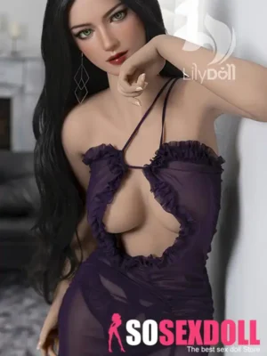 158cm 5ft2 Silicone Ample Boobs Toned Body Brown Hair Sex Doll in Stock （US Only）