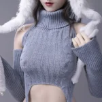 158cm 5ft2 Silicone B Cup Chest Slim Body Darked Hair Sex Doll #LD019 Head