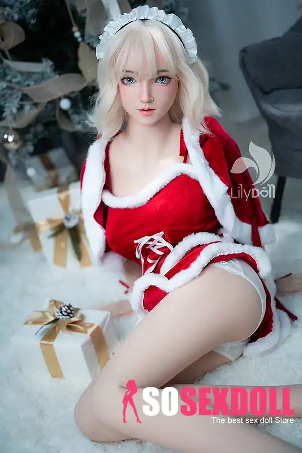 Poupée sexuelle en silicone de 158 cm, 5 pi 2 po, bonnet D, poitrine bombée, cheveux blancs, en stock (États-Unis uniquement)