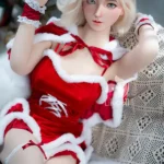 158cm 5ft2 Silicone D Cup Bust Bubble Butt White Hair Sex Doll in Stock （US Only）