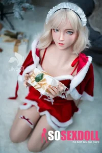 158cm 5ft2 Silicone D Cup Bust Bubble Butt White Hair Sex Doll in Stock （US Only）