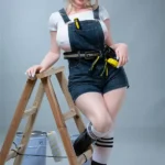 Silicone Cute Blonde Fair Skin Sex Doll H Cup