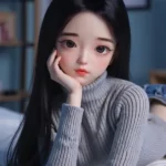 Asian Mini Ntxim hlub Slim Sex Doll