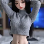 Asian Mini Ntxim hlub Slim Sex Doll