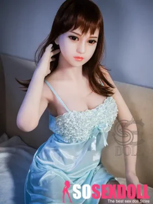 146cm 4ft8 Light Blue Spaghetti Strap Sex Dolls F Cup