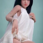 151cm 5ft Elegant White Dress Love Dolls Black Hair Realistic TPE Dolls E Cup