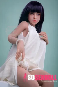 151cm 5ft Elegant White Dress Love Dolls Black Hair Realistic TPE Dolls E Cup