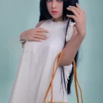151cm 5ft Elegant White Dress Love Dolls Black Hair Realistic TPE Dolls E Cup