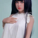 151cm 5ft Elegant White Dress Love Dolls Black Hair Realistic TPE Dolls E Cup