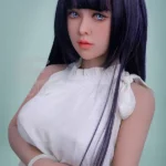 151cm 5ft Elegant White Dress Love Dolls Black Hair Realistic TPE Dolls E Cup