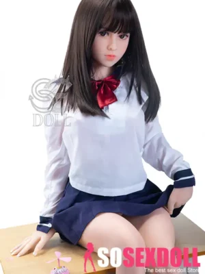 151cm 5ft Long Haired Uniform Sex Dolls Premium TPE Companion Dolls E Cup