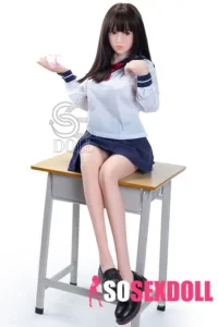 151cm 5ft Long Haired Uniform Sex Dolls Premium TPE Companion Dolls E Cup