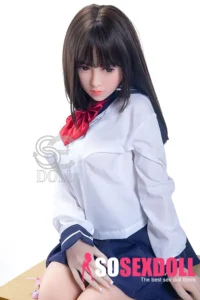 151cm 5ft Long Haired Uniform Sex Dolls Premium TPE Companion Dolls E Cup