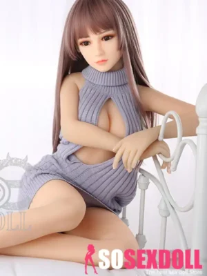 151cm 5ft Purple Sweater Mini Skirt Sex Dolls High Quality TPE Love Dolls E Cup