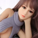 151cm 5ft Purple Sweater Mini Skirt Sex Dolls High Quality TPE Love Dolls E Cup