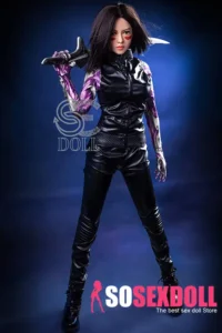 151cm 5ft Short Haired Leather Sex Dolls Cool Slim Sex Dolls E Cup