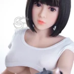 151cm 5ft Short Haired Stylish Sex Dolls White Tank Top Sexy Sex Dolls E Cup
