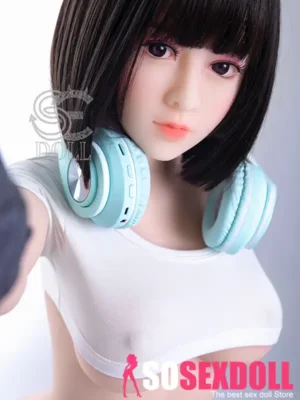 151cm 5ft Short Haired Stylish Sex Dolls White Tank Top Sexy Sex Dolls E Cup