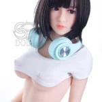 151cm 5ft Short Haired Stylish Sex Dolls White Tank Top Sexy Sex Dolls E Cup