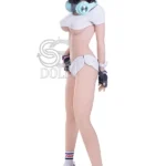 151cm 5ft Short Haired Stylish Sex Dolls White Tank Top Sexy Sex Dolls E Cup