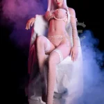 151cm 5ft White Pixie Ears Sexy Sex Dolls TPE Realistic Sex Dolls E Cup
