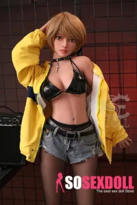 153cm 5ft Black Silk Big Breasted Sex Dolls Realistic Love Dolls F Cup