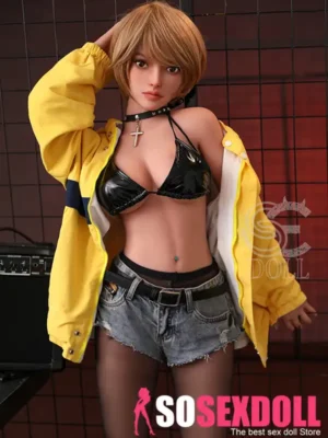 153cm 5ft Black Silk Big Breasted Sex Dolls Realistic Love Dolls F Cup