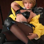 153cm 5ft Black Silk Big Breasted Sex Dolls Realistic Love Dolls F Cup