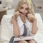 153cm 5ft Blonde Curly Hair Sexy Sex Dolls TPE Realistic Sex Dolls F Cup