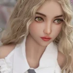153cm 5ft Blonde Curly Hair Sexy Sex Dolls TPE Realistic Sex Dolls F Cup