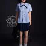 153cm 5ft Blue Uniform Sexy Sex Dolls Glamorous Fantasy Sexy Dolls F Cup