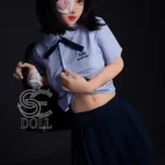 153cm 5ft Blue Uniform Sexy Sex Dolls Glamorous Fantasy Sexy Dolls F Cup