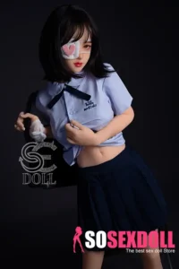 153cm 5ft Blue Uniform Sexy Sex Dolls Glamorous Fantasy Sexy Dolls F Cup