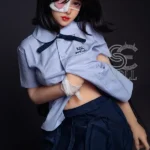 153cm 5ft Blue Uniform Sexy Sex Dolls Glamorous Fantasy Sexy Dolls F Cup