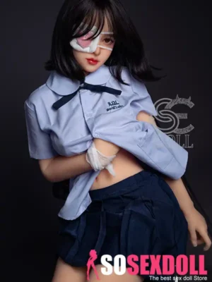 153cm 5ft Blue Uniform Sexy Sex Dolls Glamorous Fantasy Sexy Dolls F Cup